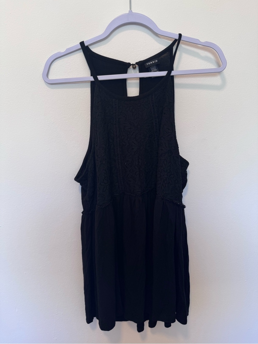 torrid Black Crochet Halter Tank Dress